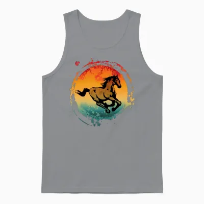 Vintage Horse Unisex Tank Top - Sport Grey