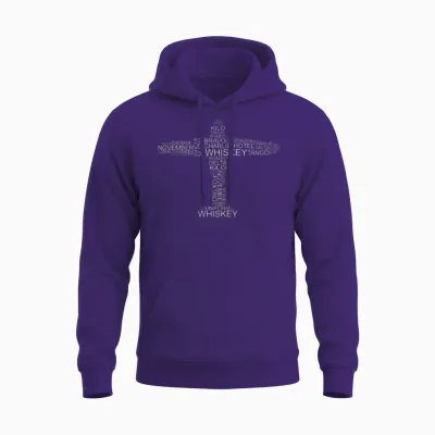 Pilot Alphabet Pilot Gift Unisex Hoodie - Purple