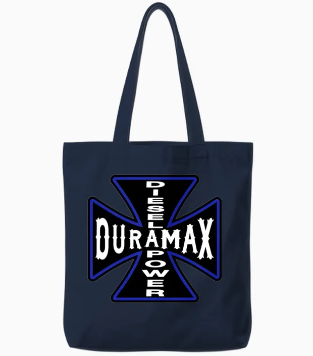 Chevy Duramax Diesel Power Tote Bags in Navy