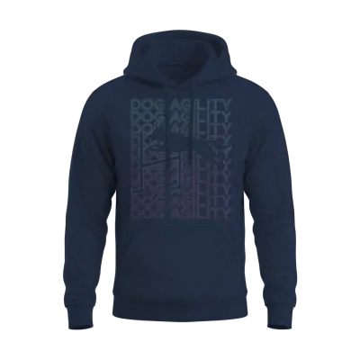 Dog Agility Dog Training Trainer Retro Unisex Hoodie - Navy