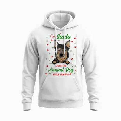 Armant Dog Dog Christmas Dog Breed Unisex Hoodie - White