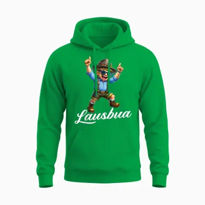 Extremely Cool Lausbua Boys' Costume T-Shirt, Black Unisex Hoodie - Irish Green