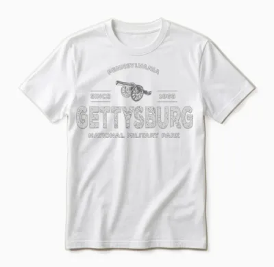 Gettysburg Park 1863 National Military Park Graphi Unisex T-Shirt - White