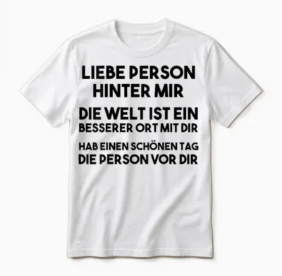 An Die Person Hinter Mir Liebe Person Hinter Mir Unisex T-Shirt - White