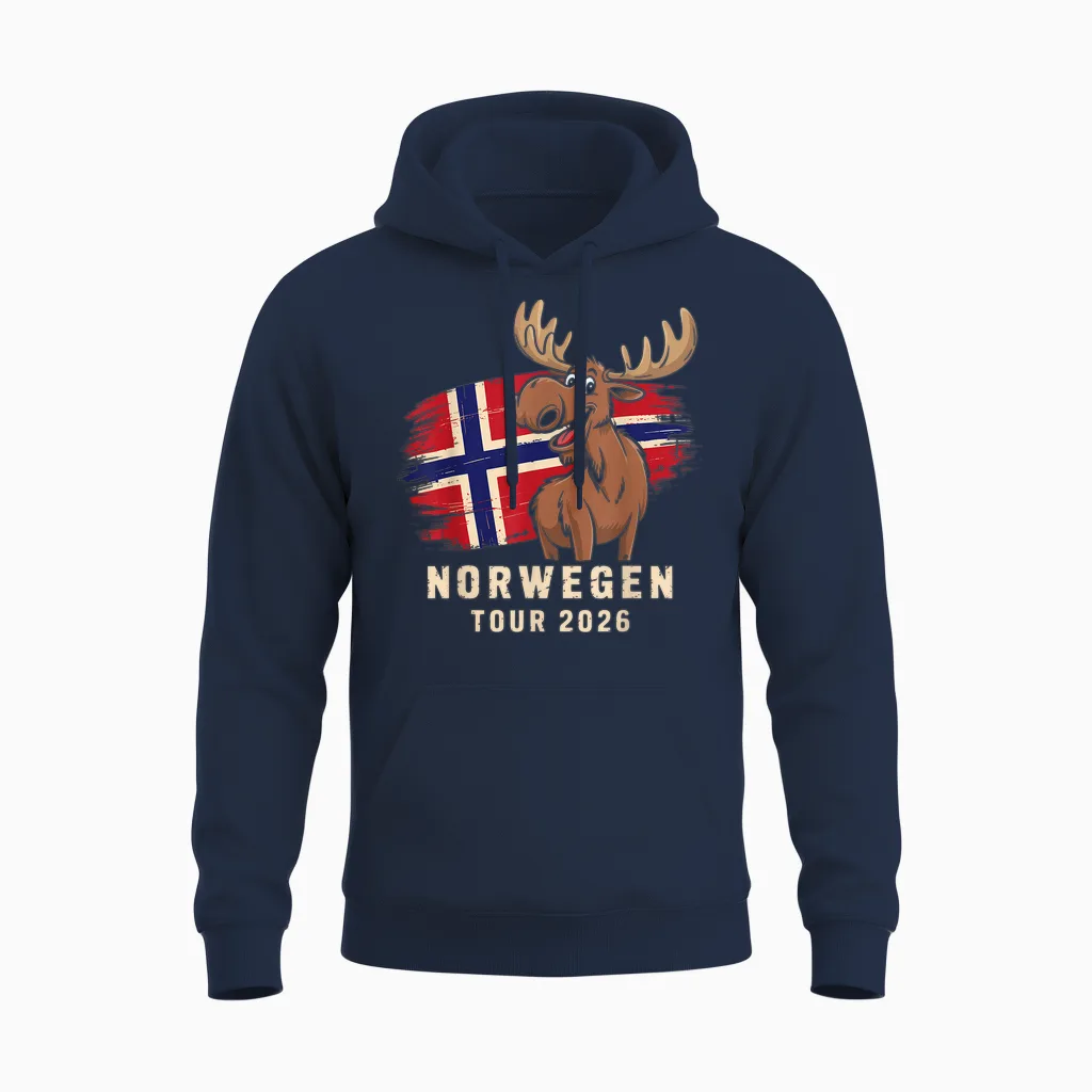 Norwegen Tour 2026 Unisex Hoodie in Navy