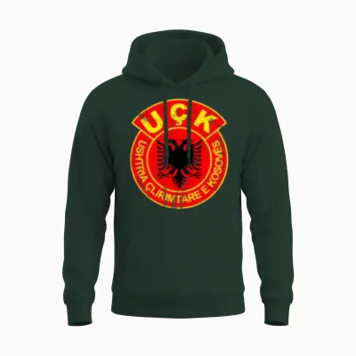 Kosovo Army Shirt Uck Uqk Albanian Eagle Unisex Hoodie - Forest