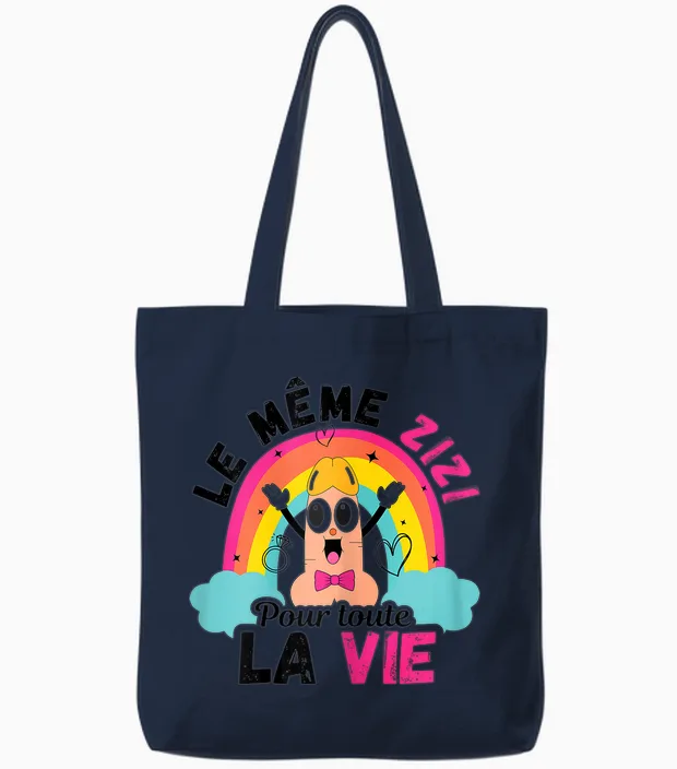 The Same Zizi for All Life T Shirt Evjf Funeral Life T-Shirt, White, Female X-Small Tote Bags in Navy