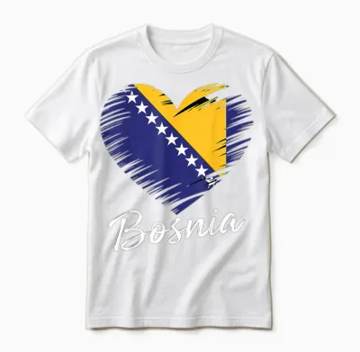 Bosnien Und Herzegowina Flagge Bosnische Wurzeln Unisex T-Shirt - White