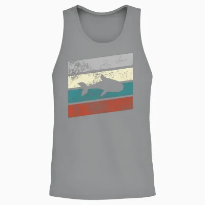 Fish Retro Unisex Tank Top - Sport Grey