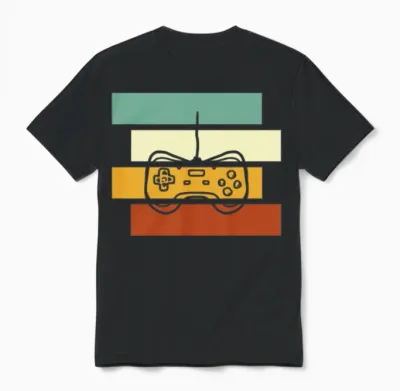 Gaming Retro Unisex T-Shirt - Black