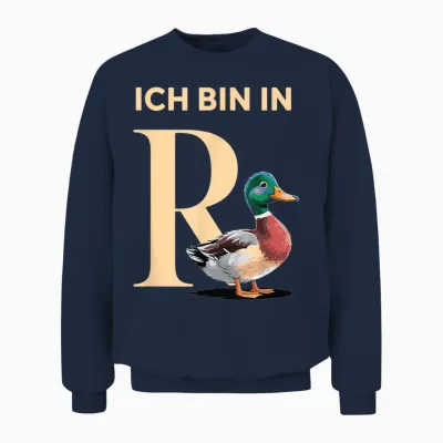 Lustiges Ich Bin in Rente Mit Ente Rentner Ruhestand 2025 Unisex Sweatshirt - Navy