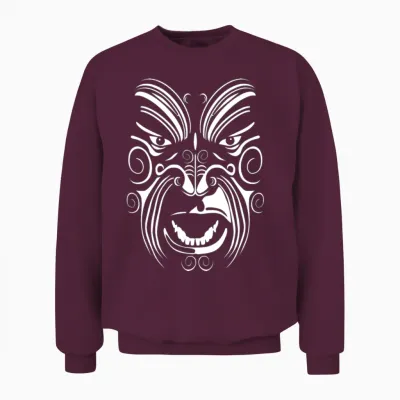 Tatouage Maori Blanc Unisex Sweatshirt - Maroon