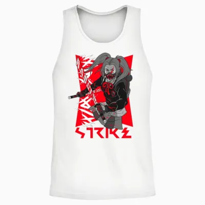 Crimson Masked Duelist Unisex Tank Top - White