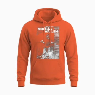 Official Morgan Wallen Guitar Photo Unisex Hoodie - Orange