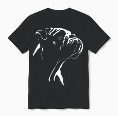 Old English Bulldog Portrait Silhouette Dog Epo Bulldog Unisex T-Shirt - Black
