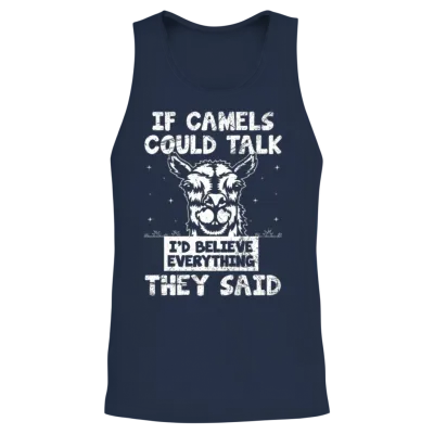 Camel Lover Desert Animal Wildlife Africa Unisex Tank Top - Navy