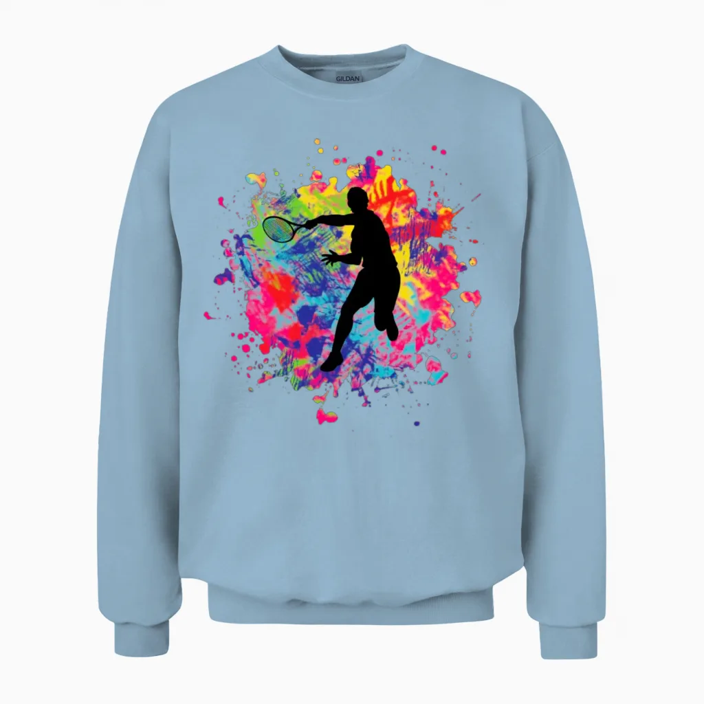 Tennis Unisex Sweatshirt in Light Blue
