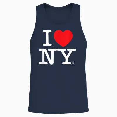 T-Shirt with German Text "ich Liebe Mein Klassisches Logo Unisex Tank Top - Navy