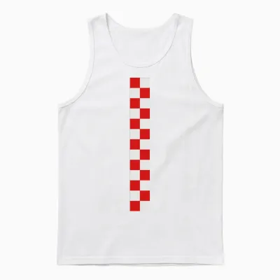 Croatia Sahovnica Arm Stripe Unisex Tank Top - White