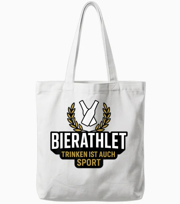 Drinking Is Also Sport - Beer Sportsman Tote Bags in White
