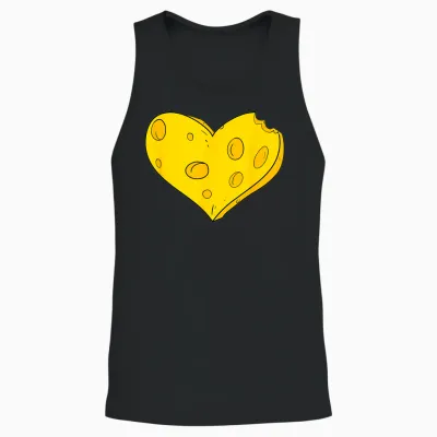 Herz Aus Käse Unisex Tank Top - Black