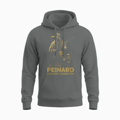 Funny Hunting Peinard Away from S Humor Hunter T-Shirt, Black, S Unisex Hoodie - Graphite Heather