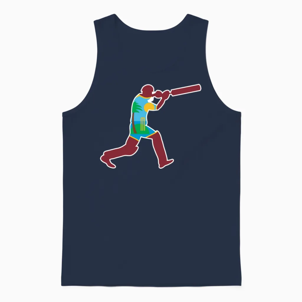 West Indies Cricket Unisex Tank Top in Navy