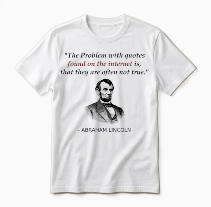 Funny Abraham Lincoln History Teacher Shirt Source Unisex T-Shirt in White