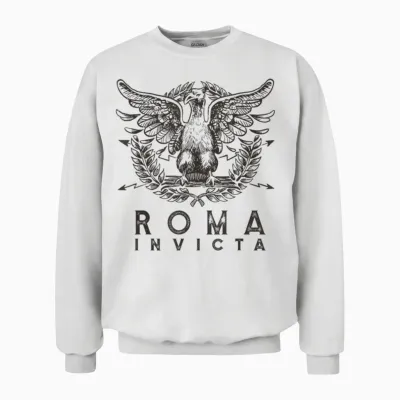 History of Ancient Rome Spqr Roman Eagle Roma Invicta Unisex Sweatshirt - White
