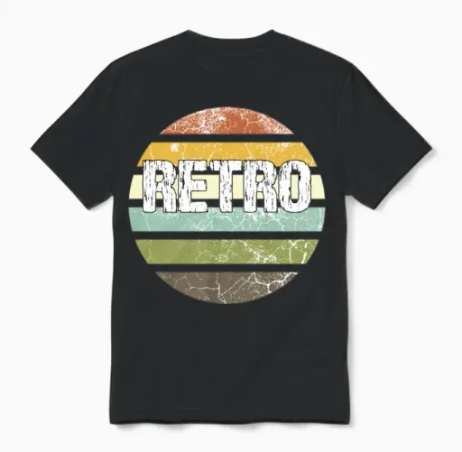 Retro Unisex T-Shirt in Black