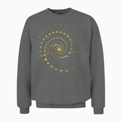 Fibonacci Spiral Ratio Mathematicians Sacred Geometry Unisex Sweatshirt - Graphite Heather