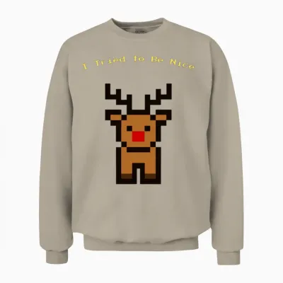 Pixel Rudolph Unisex Sweatshirt - Sand