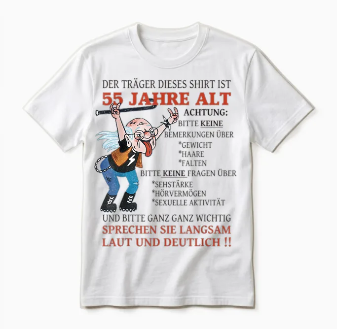 Geburtstagsgeschenk 55 Jahre Geburtstag Mann & Frau Herren Unisex T-Shirt in White