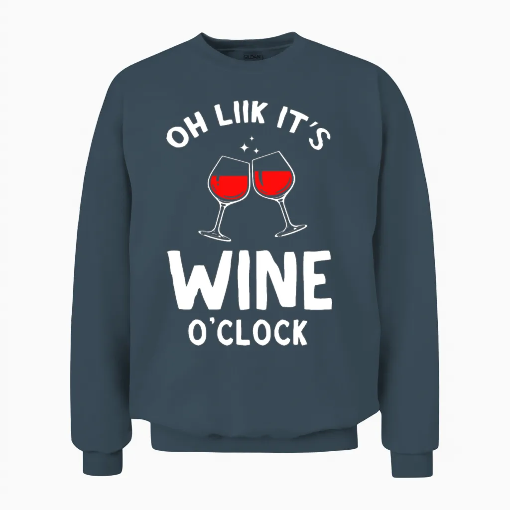 Wine Lovers Funny Women Funny Mom Wife Unisex Sweatshirt in Dark Heather