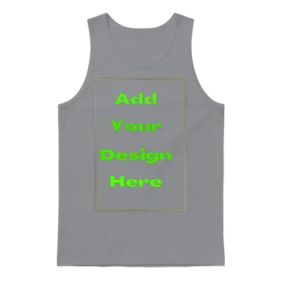 Add Your Own and Text Design Custom Personalized Unisex Tank Top - Sport Grey