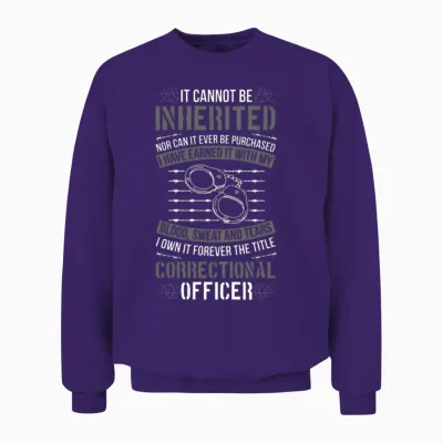 Proud Correctional Officer Corrections Officer Unisex Sweatshirt - Purple