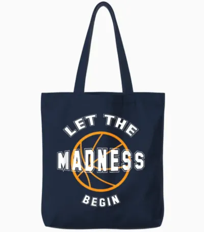 Let the Madness Begin Tote Bags - Navy