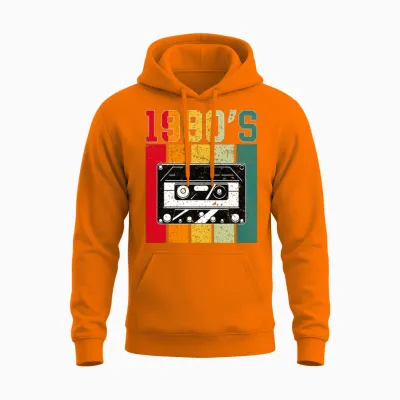 Retro - 1990s Unisex Hoodie - Safety Orange