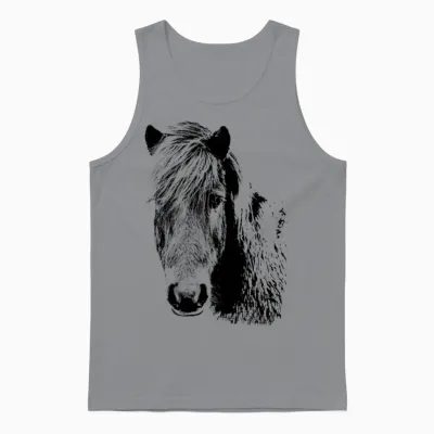 Head of a Icelandic Horse Unisex Tank Top - Sport Grey