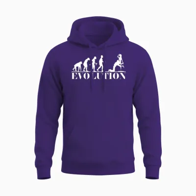 Evolution Male Submissive Funny Bdsm Munch Kinky T Unisex Hoodie - Purple