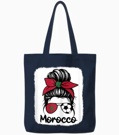 Morocco Femme Drapeau De La Maroc - Supporters Marocains Tote Bags - Navy