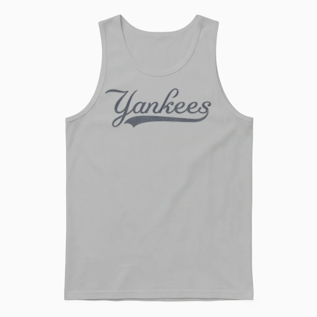 Yankees Vintage Retro Style Classic 70s & 80s Unisex Tank Top in Ash