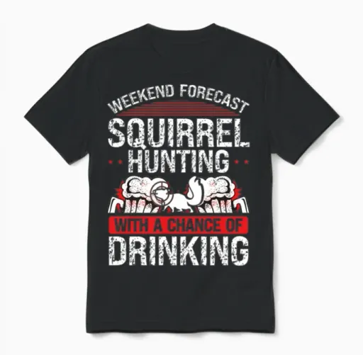 Squirrel Hunting Team Squirrel Removal Technician Unisex T-Shirt in Black