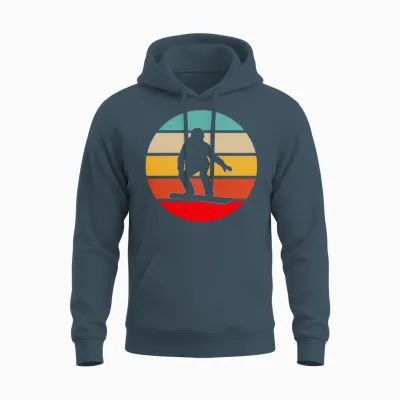 Snowboarding Retro Unisex Hoodie - Dark Heather