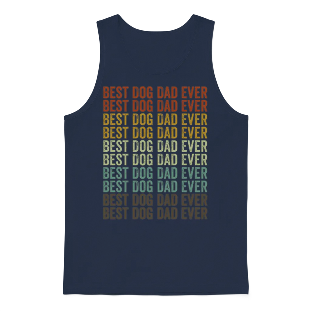 Best Dog Dad Ever Siberian Husky Dog Dog Lover Dad Unisex Tank Top - Navy