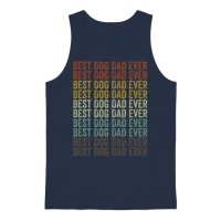 Best Dog Dad Ever Siberian Husky Dog Dog Lover Dad Unisex Tank Top - Navy – 1