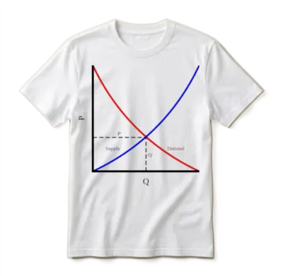 It's All About Supply and Demand, Economics Unisex T-Shirt - White