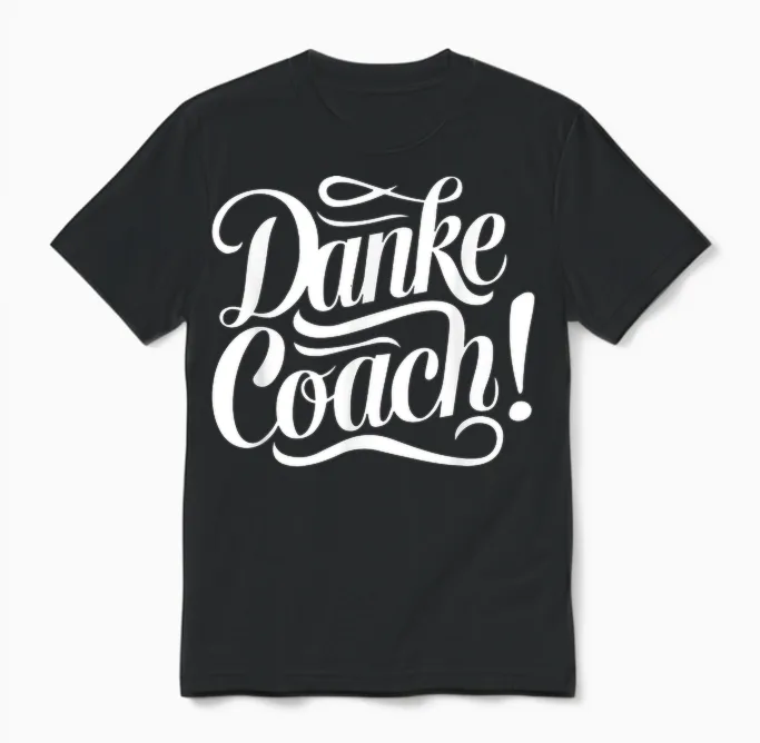 Danke Coach - Trainer Abschied Fitness Fussball Unisex T-Shirt in Black
