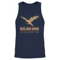 Falconry Falcon Bird Lover Gift Unisex Tank Top - Navy – 2