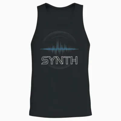 Envelope Synthesizer Techno Unisex Tank Top - Black
